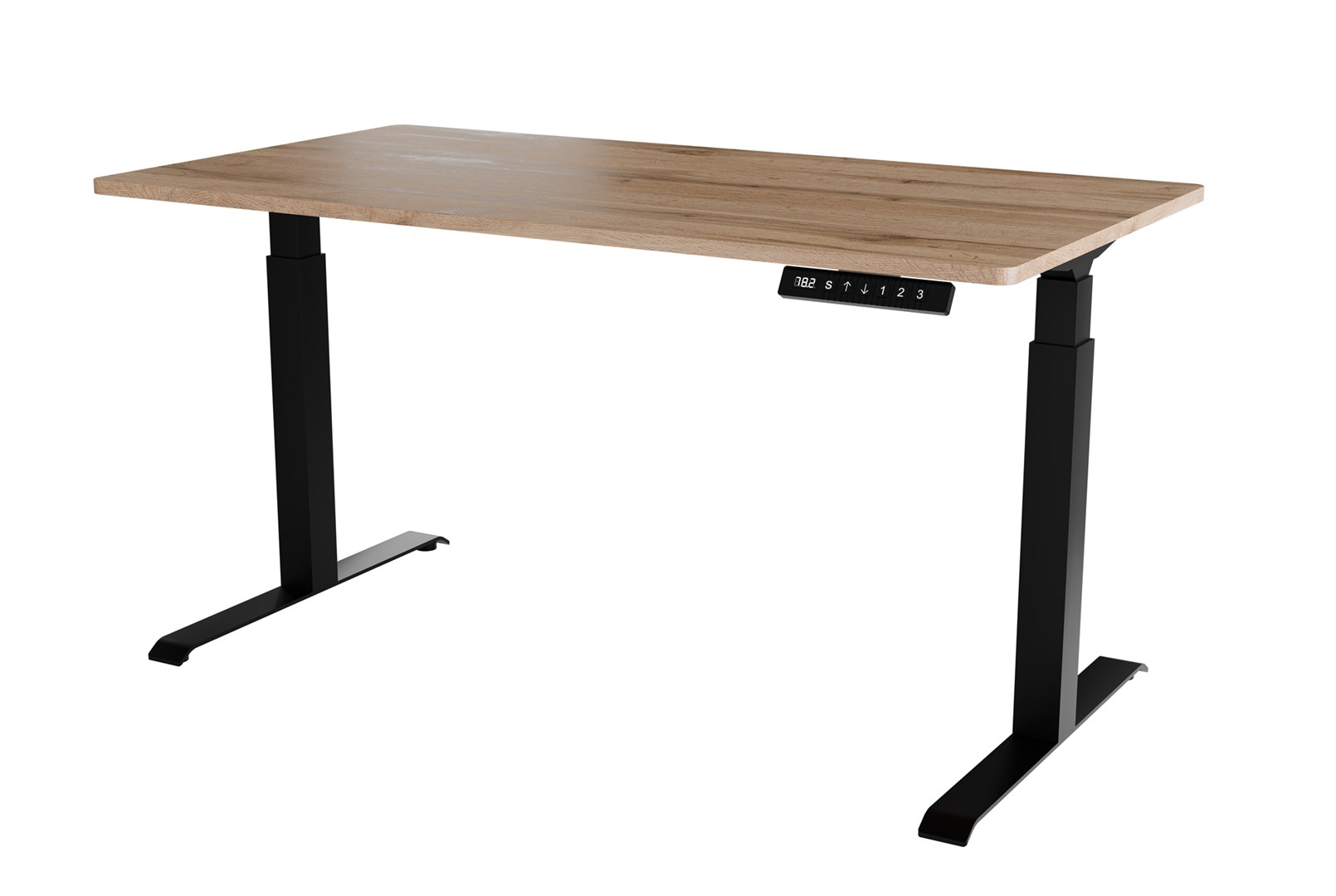 Desk with electric height adjustment MOON LONG 150x80x72-120 black/wotan Desk with electric height adjustment MOON LONG 150x80x72-120 black/wotan