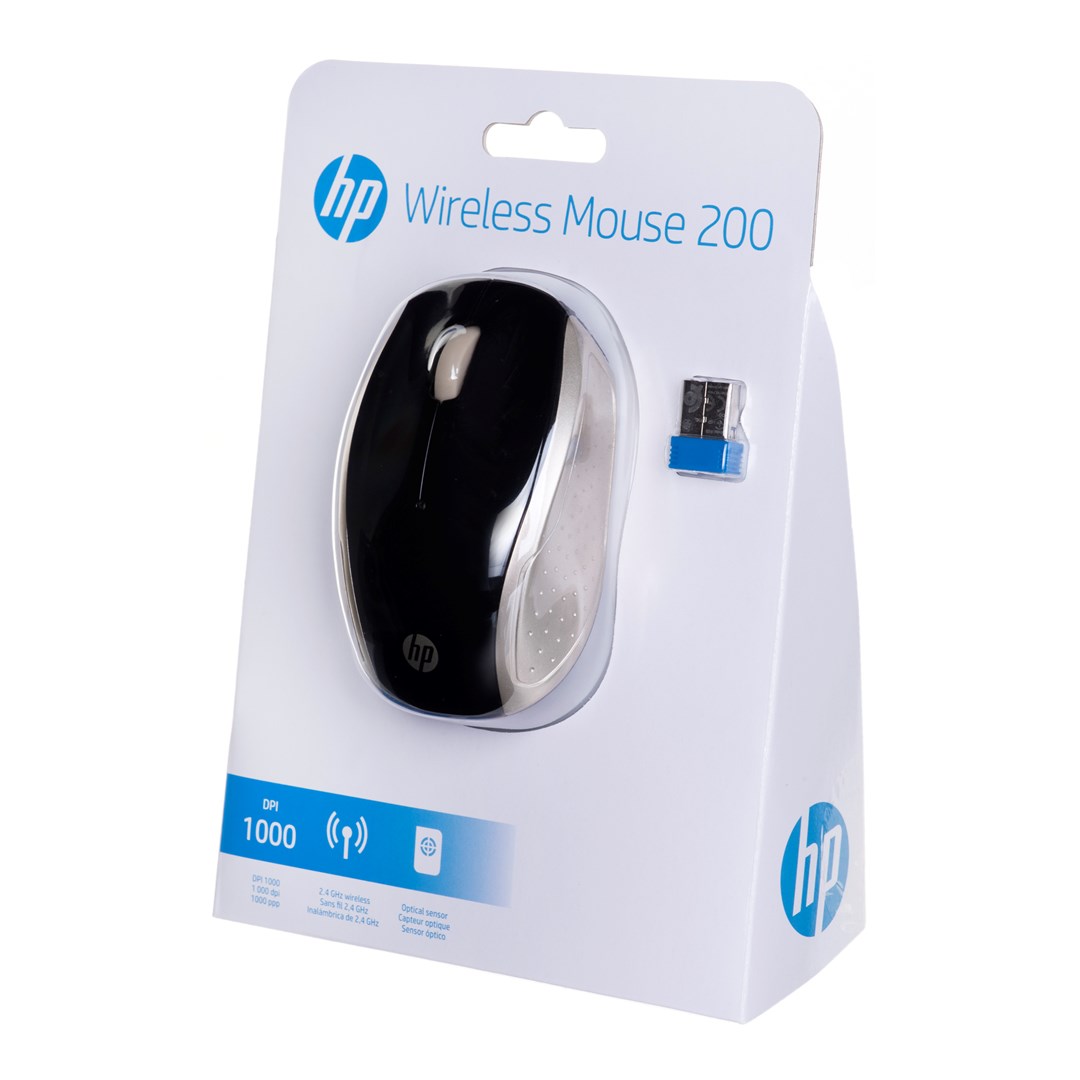 HP 200 mouse RF Wireless Optical 1000 DPI Ambidextrous HP 200 mouse RF Wireless Optical 1000 DPI Ambidextrous