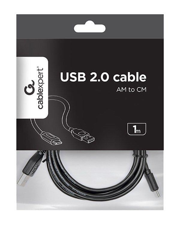 Gembird USB-A/USB-C, 1m USB cable USB 2.0 USB A USB C Black Gembird USB-A/USB-C, 1m USB cable USB 2.0 USB A USB C Black