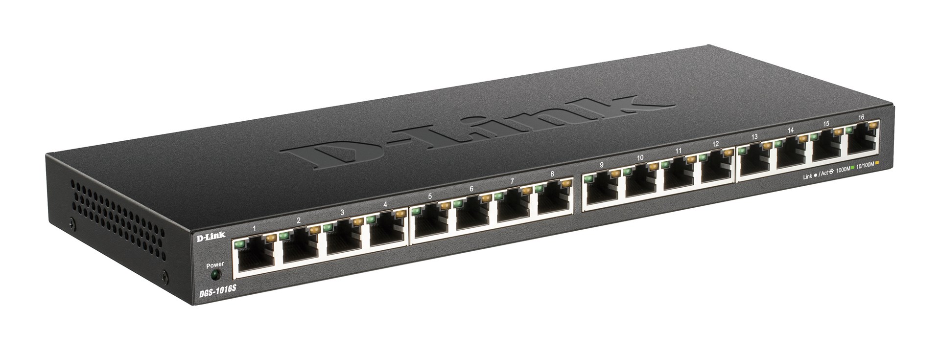D-Link DGS-1016S Unmanaged Gigabit Ethernet (10/100/1000) Black D-Link DGS-1016S Unmanaged Gigabit Ethernet (10/100/1000) Black