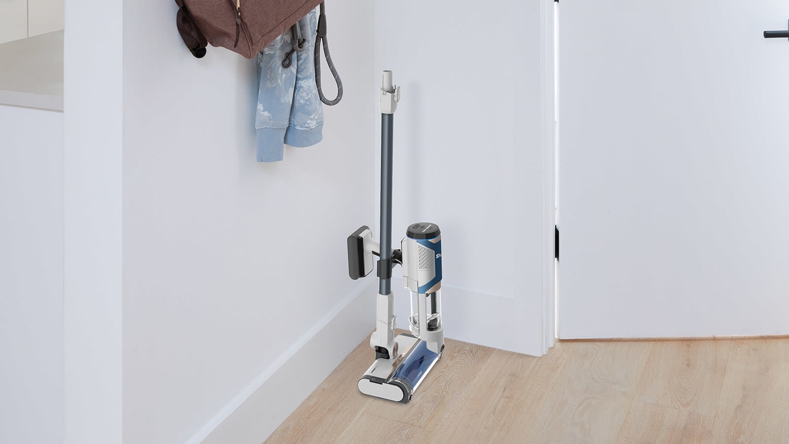 Shark BU1120DE stick vacuum/electric broom 2-in-1 stick vacuum Battery Dry Bagless 0.42 L Black, Blue, White Shark BU1120DE stick vacuum/electric broom 2-in-1 stick vacuum Battery Dry Bagless 0.42 L Black, Blue, White