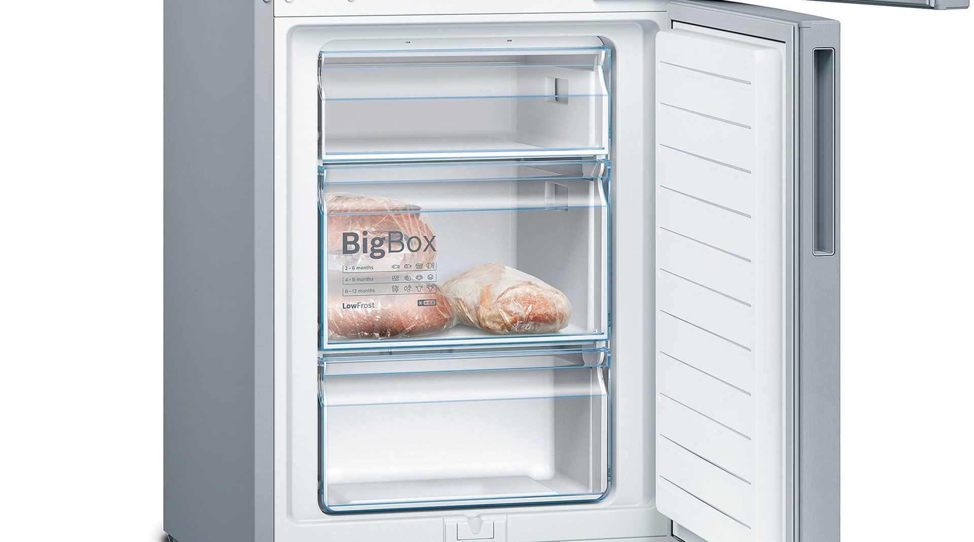 Bosch Serie 4 KGV33VLEA fridge-freezer Freestanding 289 L E Stainless steel Bosch Serie 4 KGV33VLEA fridge-freezer Freestanding 289 L E Stainless steel