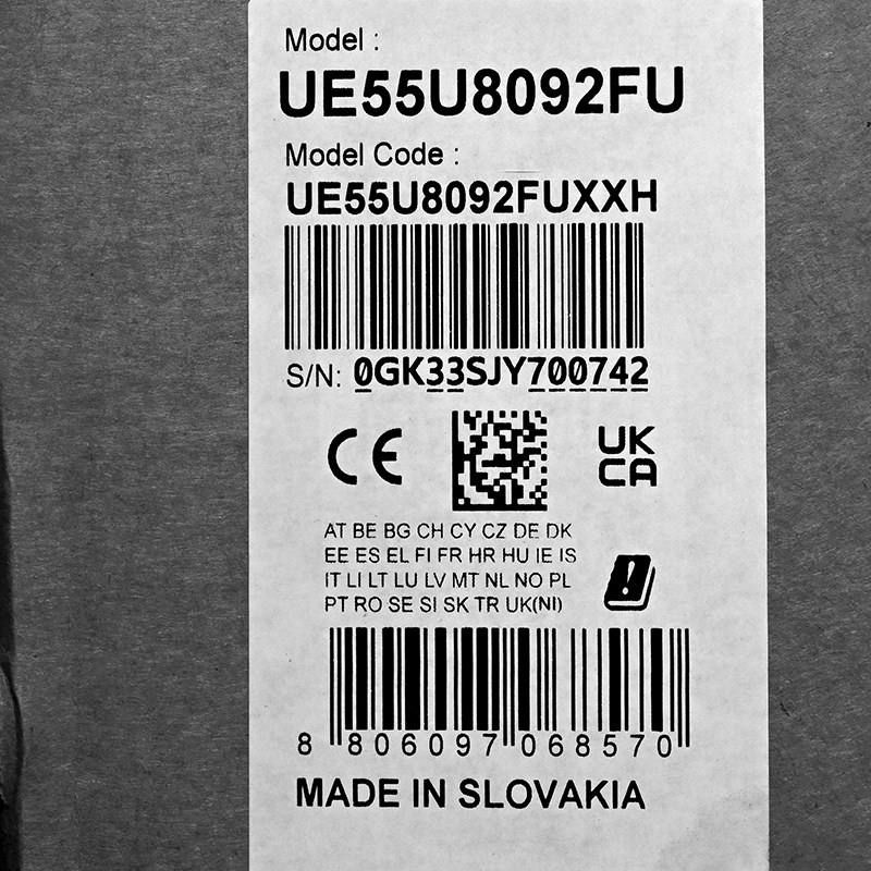 Samsung UE55U8092FU 139.7 cm (55") 4K Ultra HD Smart TV Wi-Fi Black Samsung UE55U8092FU 139.7 cm (55") 4K Ultra HD Smart TV Wi-Fi Black
