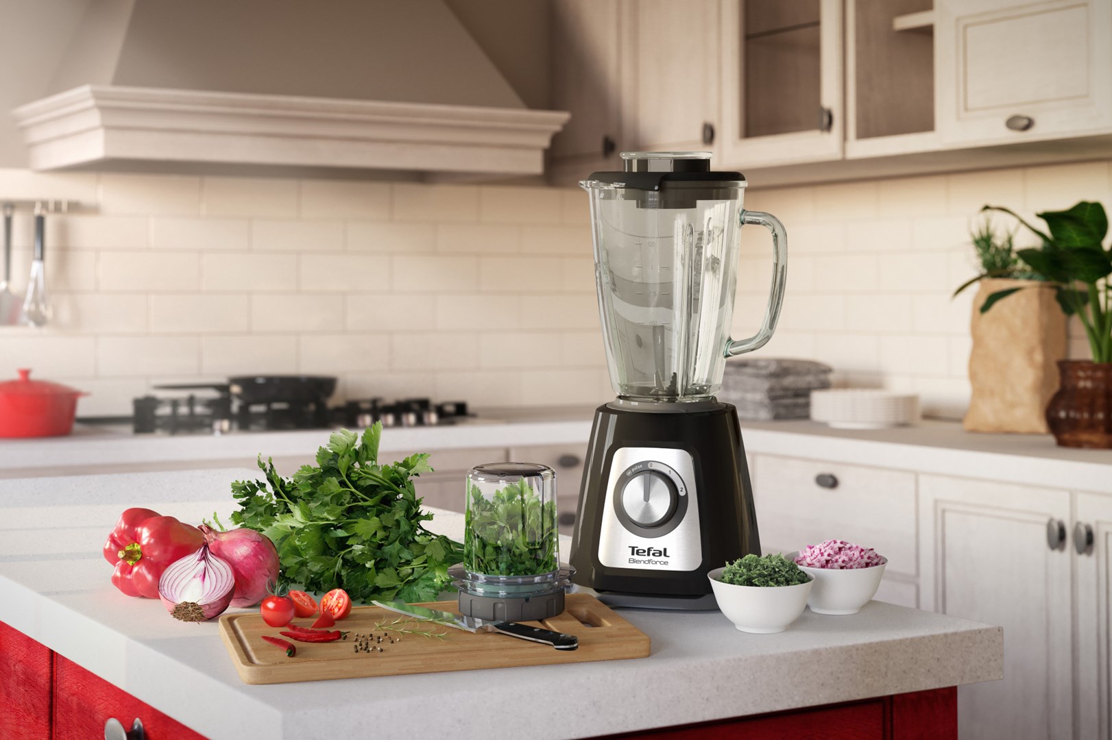 Tefal BlendForce II BL4388 blender 1.25 L Tabletop blender 800 W Black, Brushed steel Tefal BlendForce II BL4388 blender 1.25 L Tabletop blender 800 W Black, Brushed steel