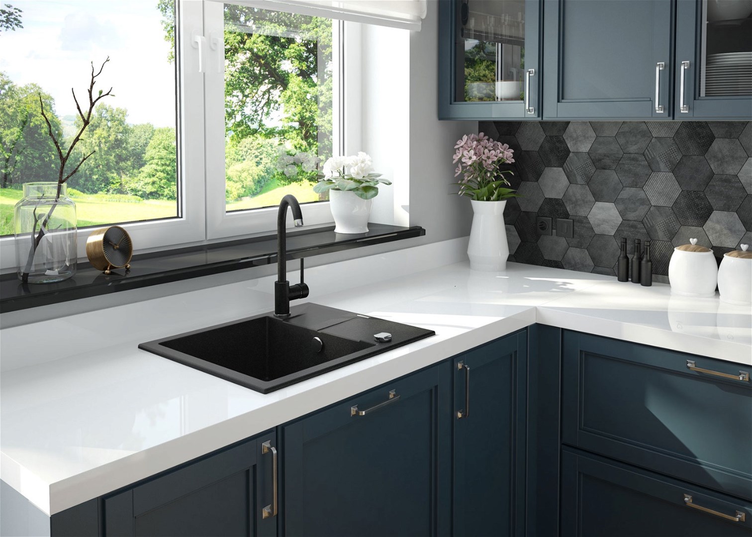 1-bowl granite sink with drainer 1-bowl granite sink with drainer