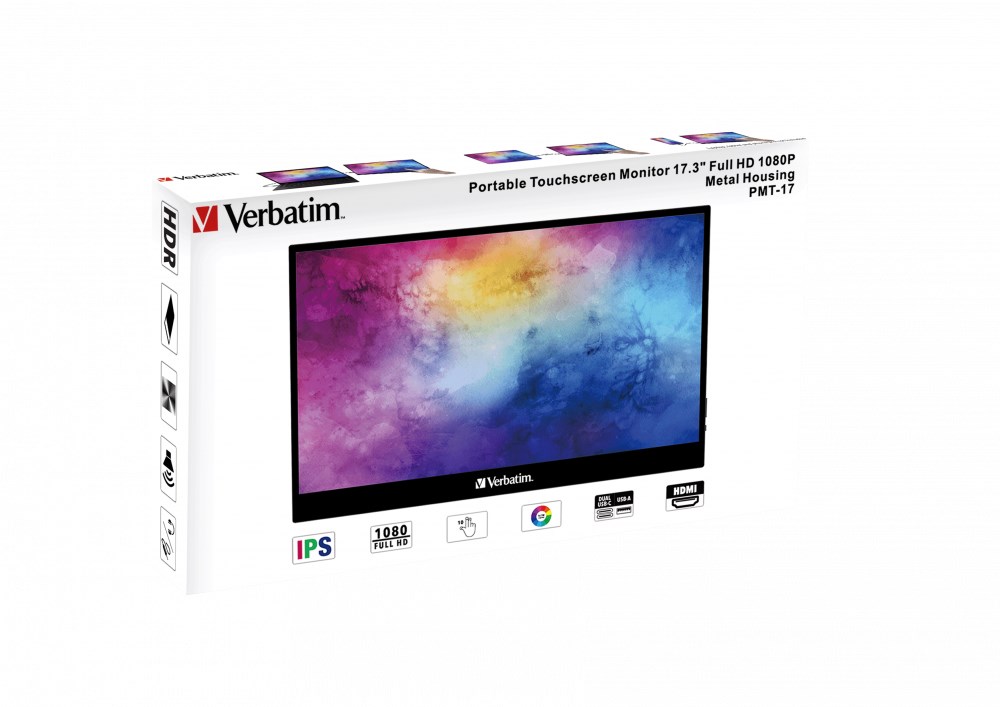 Verbatim 49593 computer monitor 43.9 cm (17.3") 1920 x 1080 pixels Full HD LCD Touchscreen Black Verbatim 49593 computer monitor 43.9 cm (17.3") 1920 x 1080 pixels Full HD LCD Touchscreen Black