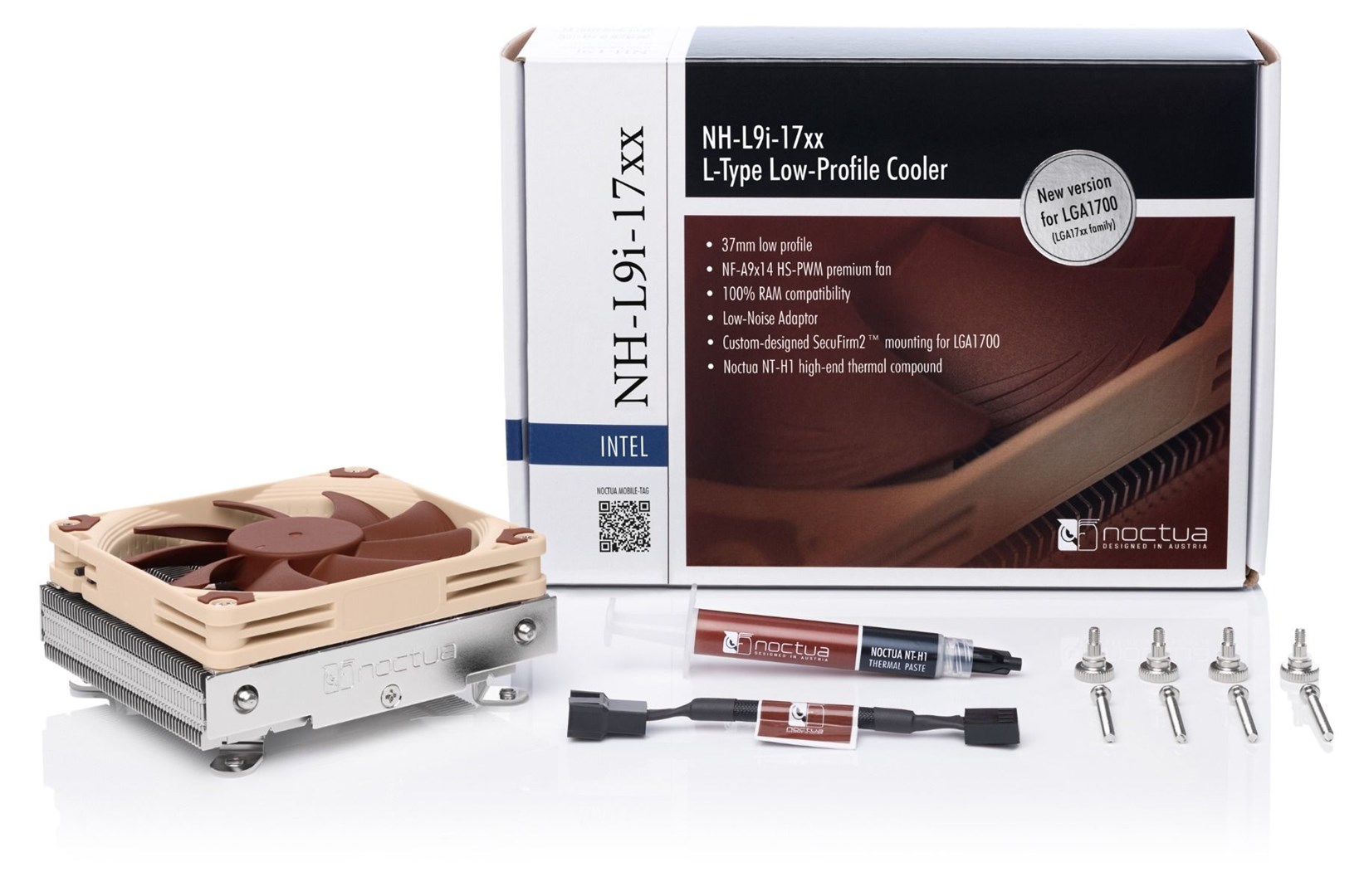 Noctua Kühler NH-L9i 17xx Processor Cooler 9.2 cm Beige, Brown 1 pc(s) Noctua Kühler NH-L9i 17xx Processor Cooler 9.2 cm Beige, Brown 1 pc(s)