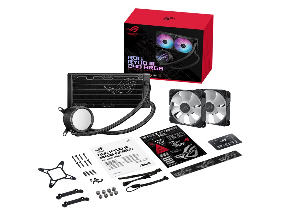 ASUS ROG Ryuo III 240 ARGB Processor Liquid cooling kit 12 cm Black ASUS ROG Ryuo III 240 ARGB Processor Liquid cooling kit 12 cm Black