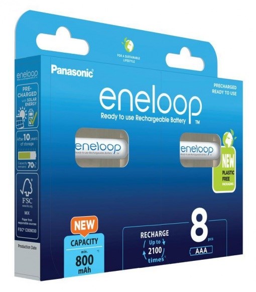 Rechargeable batteries PANASONIC ENELOOP AAA 800 mAh 8 szt (BK-4MCDE/8HH) Rechargeable batteries PANASONIC ENELOOP AAA 800 mAh 8 szt (BK-4MCDE/8HH)