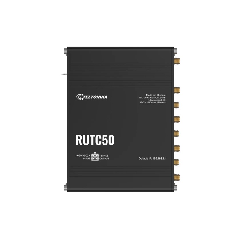 Teltonika RUTC50 wireless router Gigabit Ethernet Dual-band (2.4 GHz / 5 GHz) 5G Black Teltonika RUTC50 wireless router Gigabit Ethernet Dual-band (2.4 GHz / 5 GHz) 5G Black