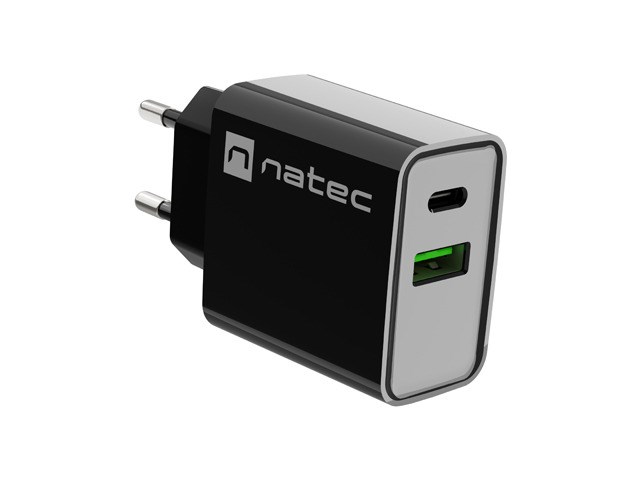 NATEC NETWORK CHARGER RIBERA USB-A+USB-C 20W PD NATEC NETWORK CHARGER RIBERA USB-A+USB-C 20W PD