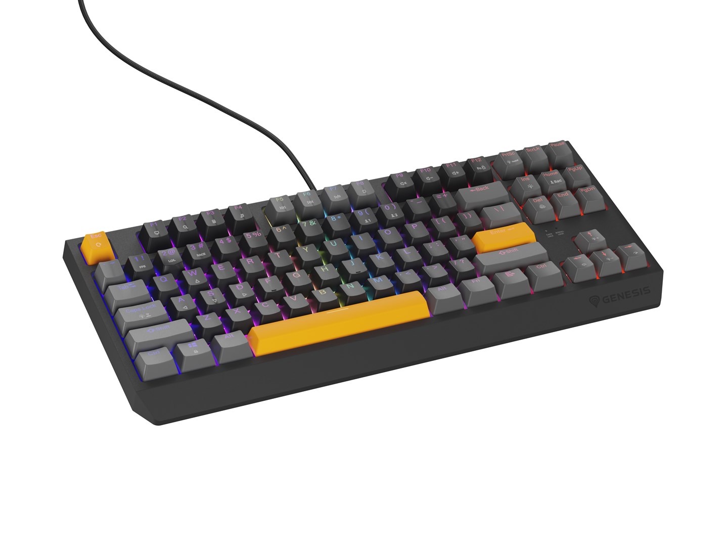GENESIS Thor 230 TKL keyboard Gaming USB + RF Wireless + Bluetooth QWERTY Black, Grey, Orange GENESIS Thor 230 TKL keyboard Gaming USB + RF Wireless + Bluetooth QWERTY Black, Grey, Orange