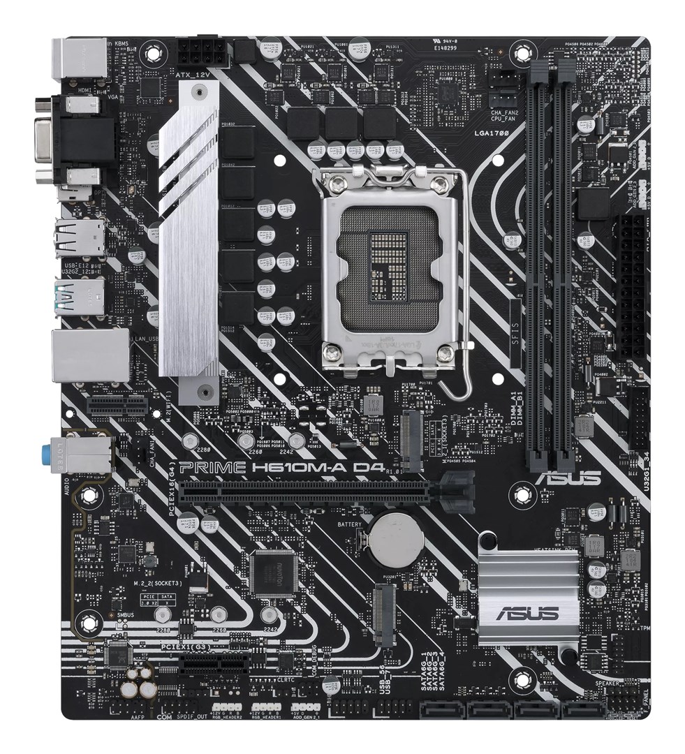 ASUS PRIME H610M-A D4-CSM Intel H610 LGA 1700 micro ATX ASUS PRIME H610M-A D4-CSM Intel H610 LGA 1700 micro ATX