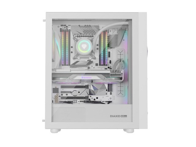 HOUSING GENESIS DIAXID 605 ARGB MIDI TOWER WITH USB-C WINDOW WHITE HOUSING GENESIS DIAXID 605 ARGB MIDI TOWER WITH USB-C WINDOW WHITE