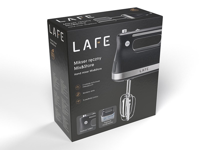 LAFE Hand Mixer MIX & STORE 500 W Black LAFE Hand Mixer MIX & STORE 500 W Black