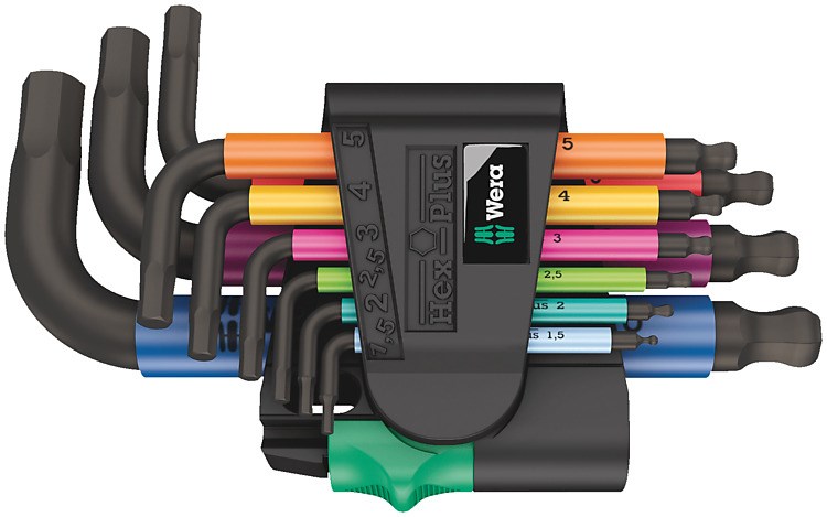 Wera 05133164001 hex key L-shaped hex key set Metric 9 pc(s) Wera 05133164001 hex key L-shaped hex key set Metric 9 pc(s)