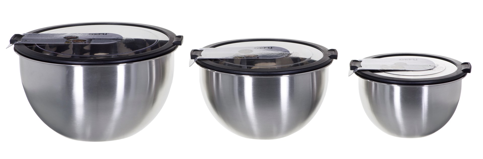 SET OF 3 BOWLS (16, 20, 24 CM) GEFU MONDI G-89430 SET OF 3 BOWLS (16, 20, 24 CM) GEFU MONDI G-89430