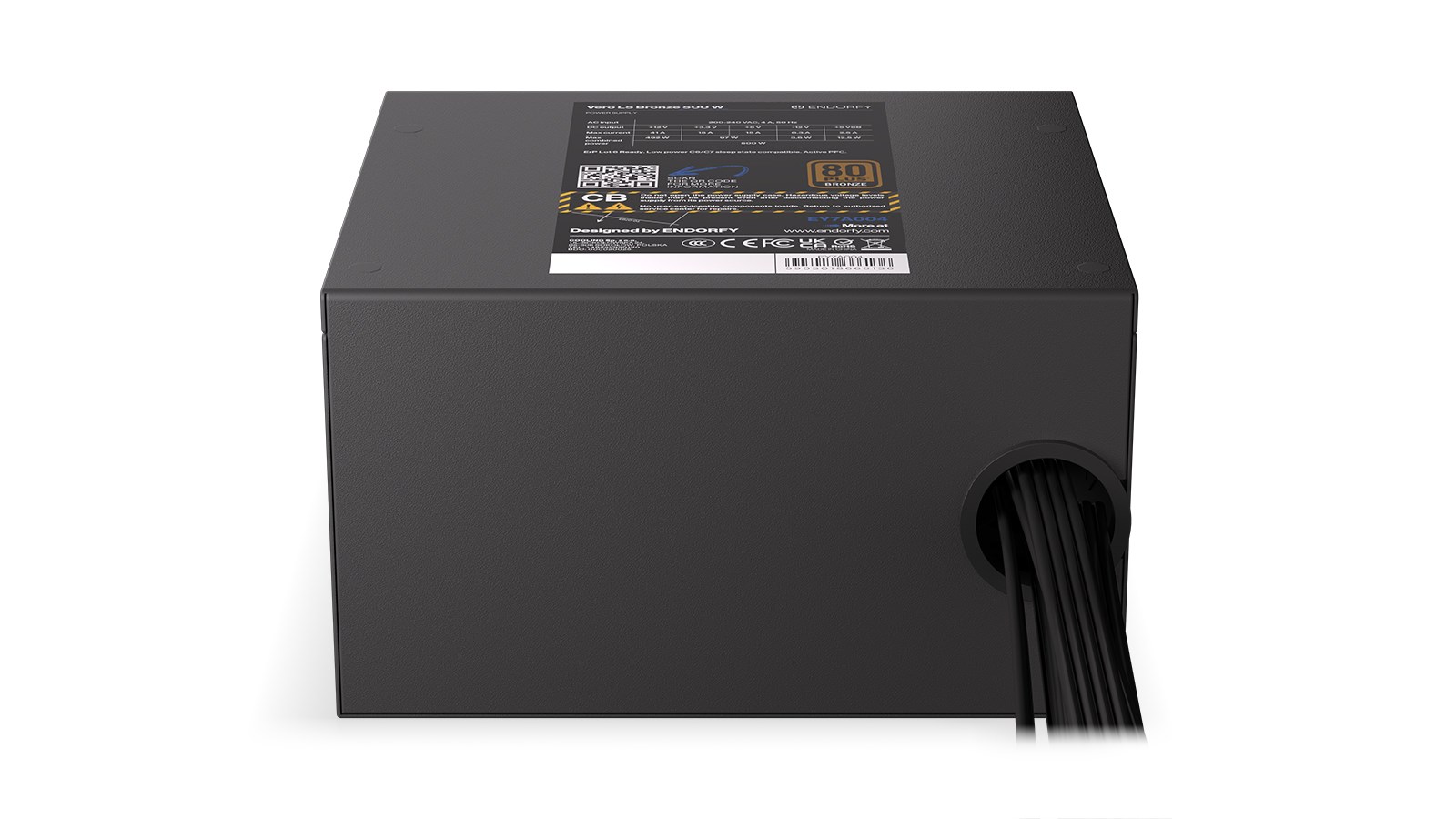 ENDORFY Vero L5 power supply unit 500 W 24-pin ATX ATX Black ENDORFY Vero L5 power supply unit 500 W 24-pin ATX ATX Black