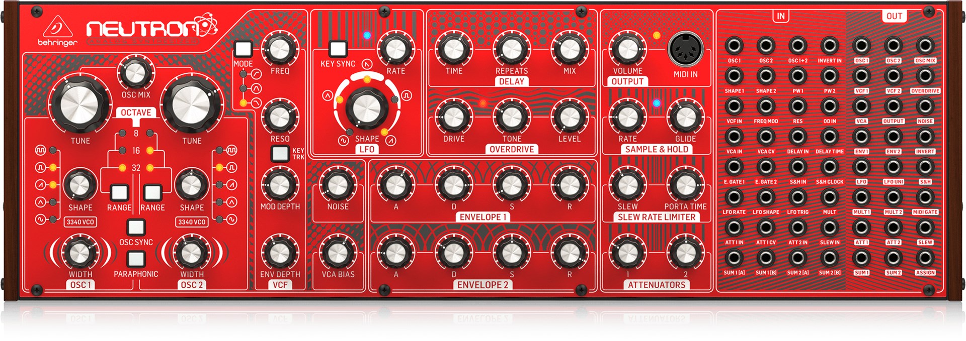 Behringer NEUTRON synthesizer Analog synthesizer Red Behringer NEUTRON synthesizer Analog synthesizer Red