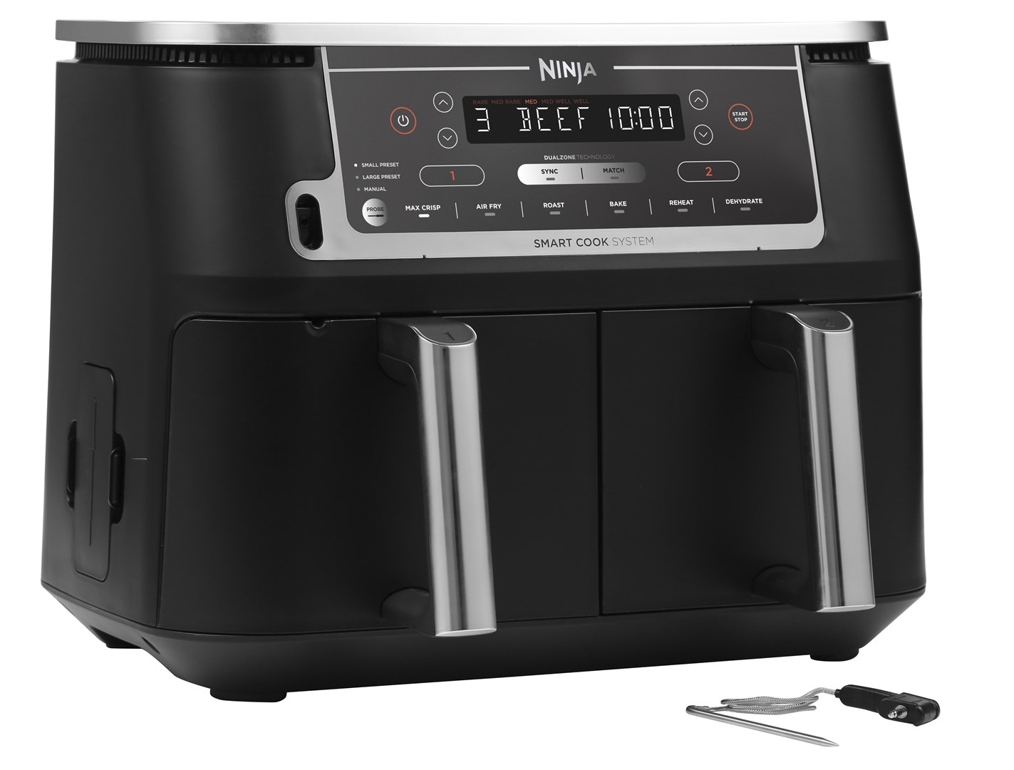 Ninja AF451EU fryer Single 9.5 L 2470 W Hot air fryer Black Ninja AF451EU fryer Single 9.5 L 2470 W Hot air fryer Black