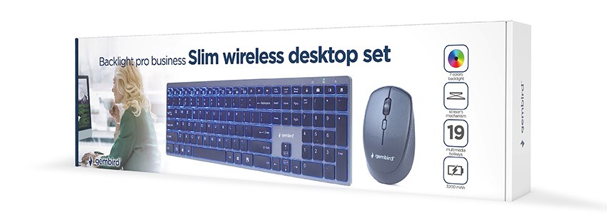 Gembird KBS-ECLIPSE-M500 keyboard Mouse included RF Wireless QWERTY US English Black Gembird KBS-ECLIPSE-M500 keyboard Mouse included RF Wireless QWERTY US English Black