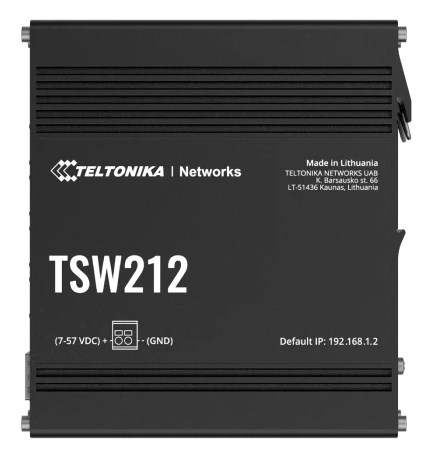 Teltonika TSW212 Managed L2 Gigabit Ethernet (10/100/1000) Black Teltonika TSW212 Managed L2 Gigabit Ethernet (10/100/1000) Black