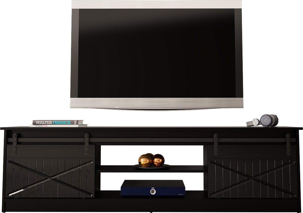 RTV GRANERO 200x56.7x35 black/black gloss cabinet RTV GRANERO 200x56.7x35 black/black gloss cabinet
