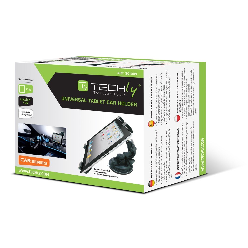 Techly Universal Car Sucker Stand for Tablet 7-10.1" I-TABLET-VENT Techly Universal Car Sucker Stand for Tablet 7-10.1" I-TABLET-VENT