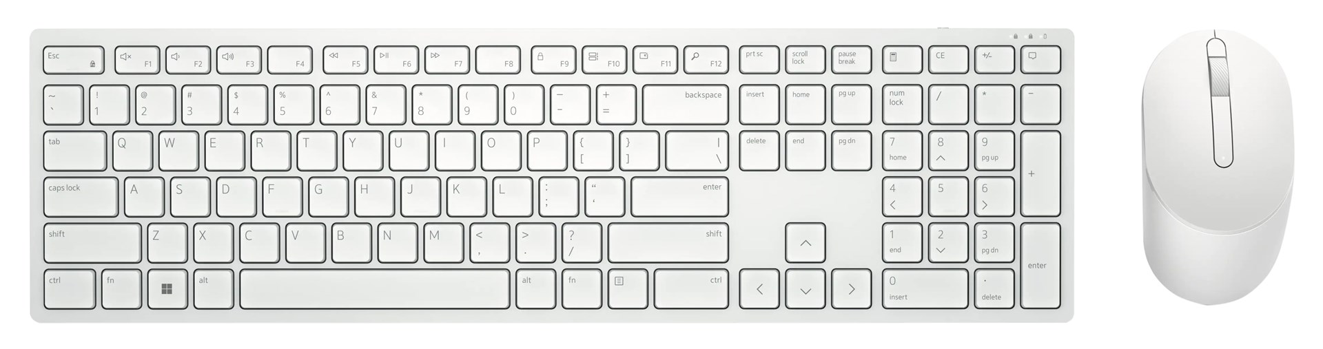 Dell KM5221W Wireless Mouse + Keyboard Set, white Dell KM5221W Wireless Mouse + Keyboard Set, white