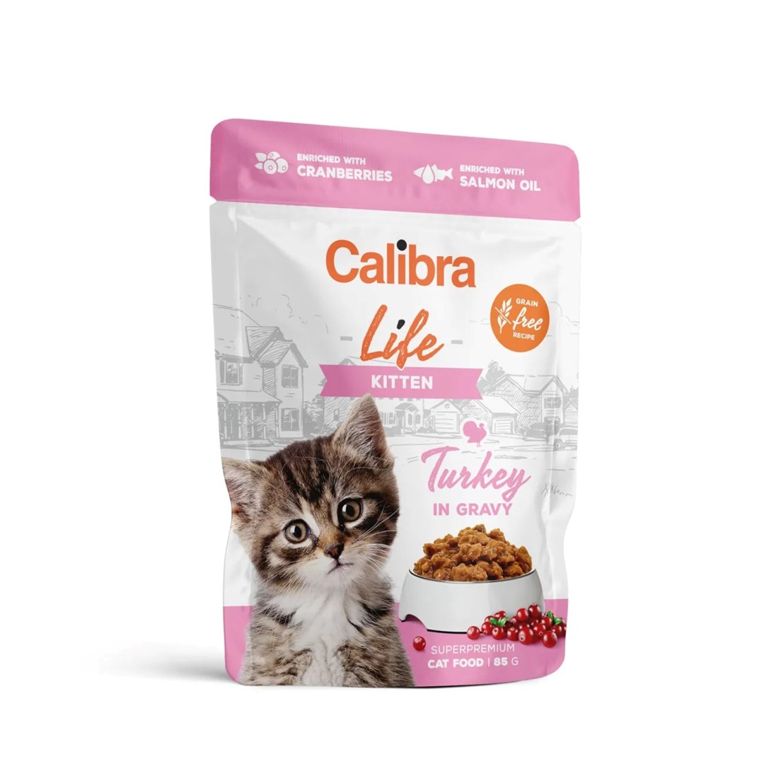 CALIBRA Cat Life Kitten Turkey in gravy - wet cat food - 85g CALIBRA Cat Life Kitten Turkey in gravy - wet cat food - 85g