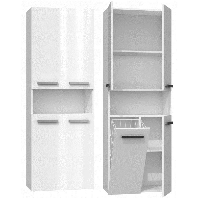 Topeshop NEL 1K DK BPOŁ bathroom storage cabinet White Topeshop NEL 1K DK BPOŁ bathroom storage cabinet White
