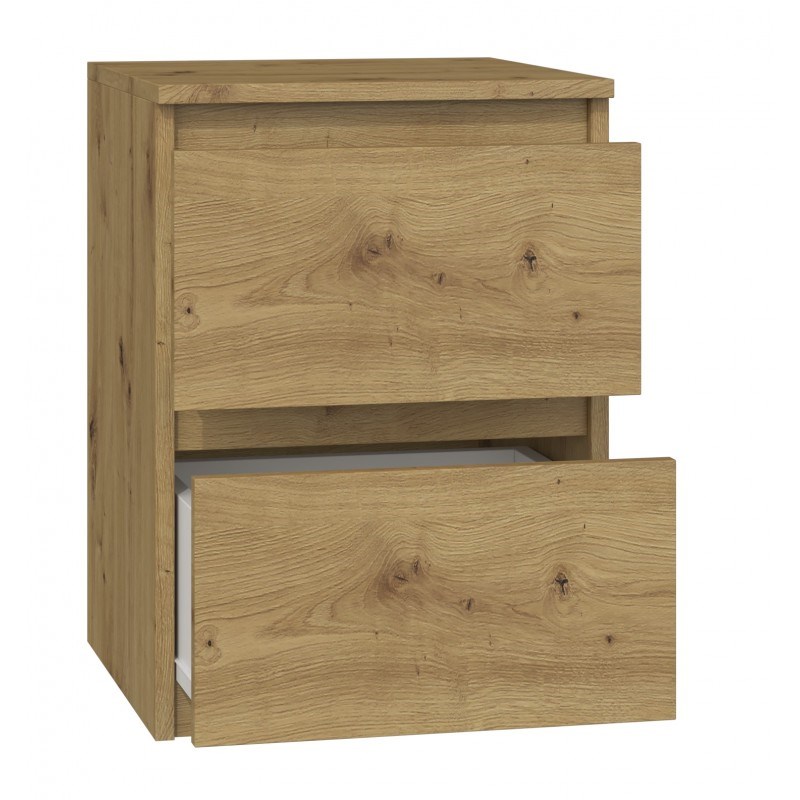 M2 Malwa bedside table 2 drawers Oak Artisan M2 Malwa bedside table 2 drawers Oak Artisan