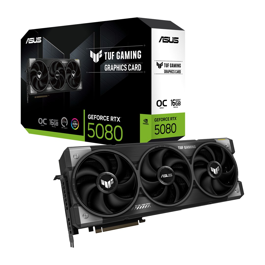 ASUS TUF Gaming GeForce RTX 5080 OC 16 GB GDDR7 graphics card ASUS TUF Gaming GeForce RTX 5080 OC 16 GB GDDR7 graphics card