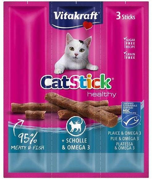 VITAKRAFT CatStick Mini with flounder and Omega-3 - cat treats - 3 pcs VITAKRAFT CatStick Mini with flounder and Omega-3 - cat treats - 3 pcs