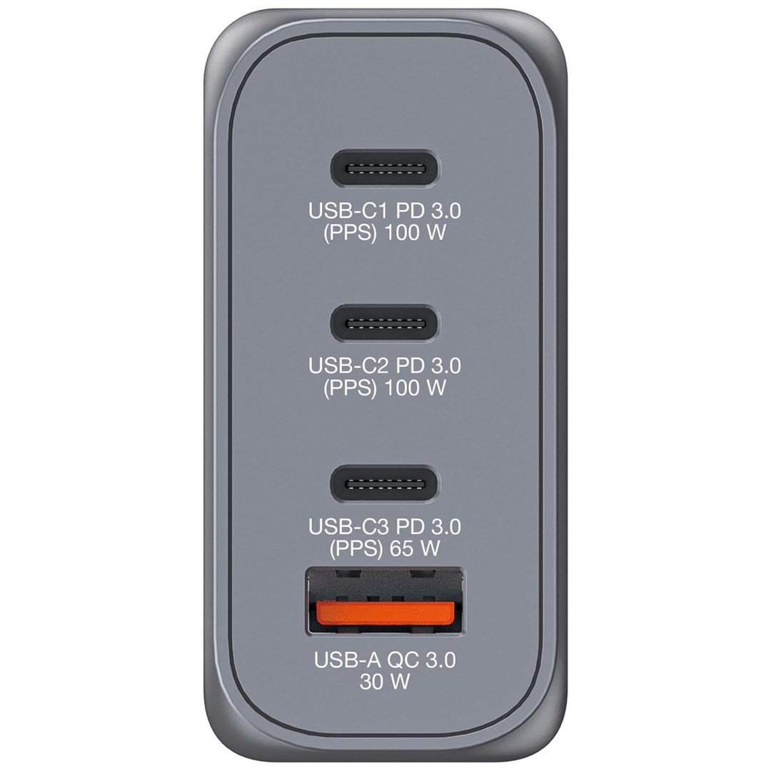Verbatim GNC-100 GaN Charger 4 Port 100W USB A/C (EU/UK/US) Verbatim GNC-100 GaN Charger 4 Port 100W USB A/C (EU/UK/US)