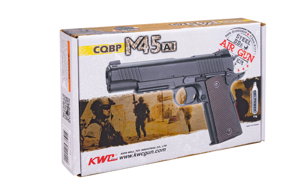 Air rifle pistol Ranger 1911 M45A1 CQBP K.4,5BBS 21-shots metal SLIDE KWC Air rifle pistol Ranger 1911 M45A1 CQBP K.4,5BBS 21-shots metal SLIDE KWC