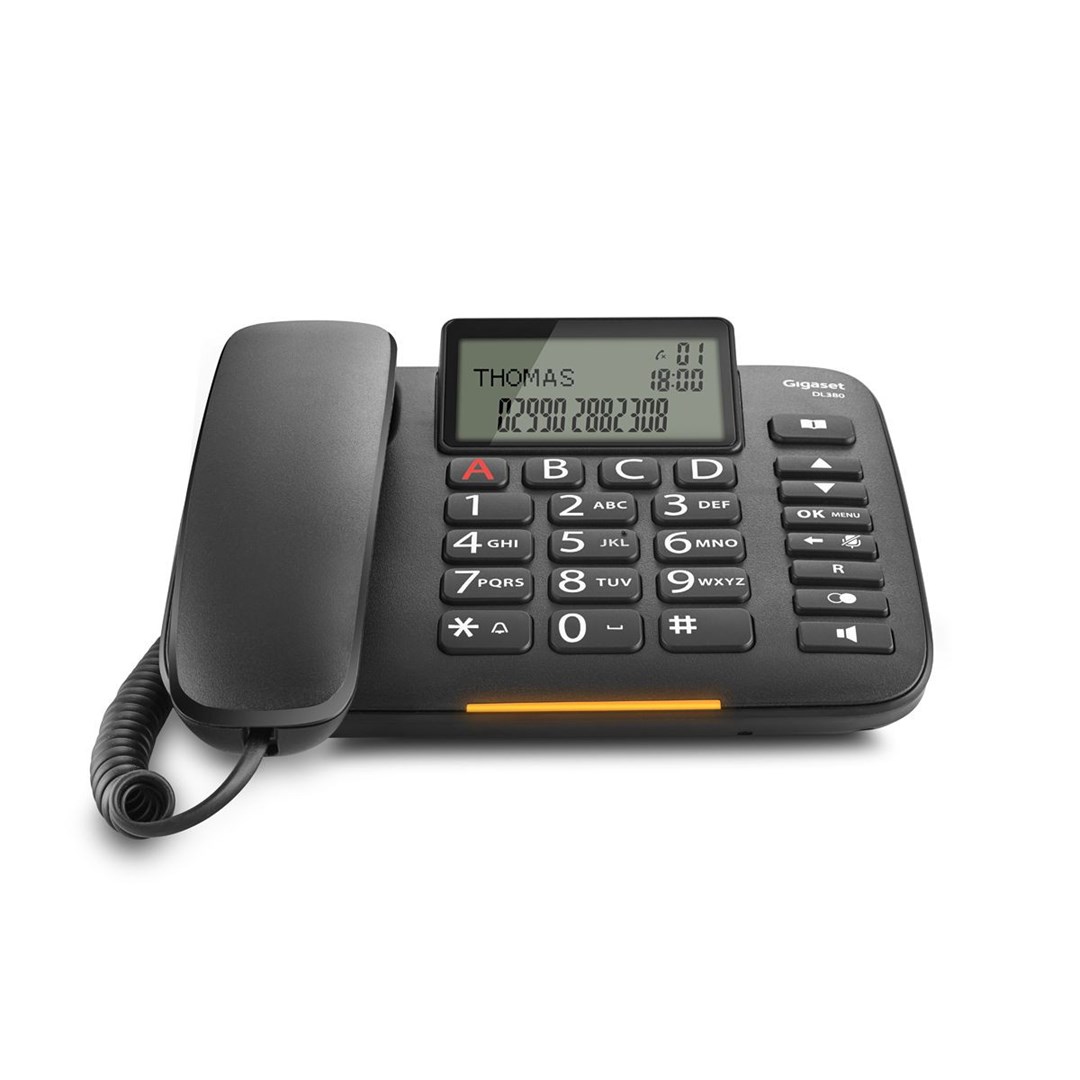 Gigaset DL380 Analog telephone Caller ID Black Gigaset DL380 Analog telephone Caller ID Black