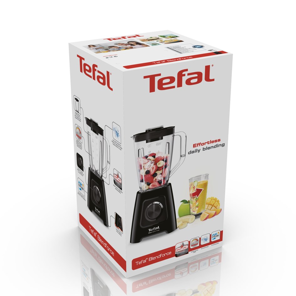 Tefal BlendForce II BL4208 blender 1.25 L Tabletop blender 600 W Black Tefal BlendForce II BL4208 blender 1.25 L Tabletop blender 600 W Black
