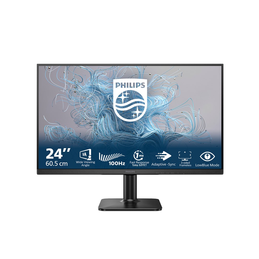 Philips 1000 series 24E2N1100LB/00 computer monitor 60.5 cm (23.8") 1920 x 1080 pixels Full HD LCD Black Philips 1000 series 24E2N1100LB/00 computer monitor 60.5 cm (23.8") 1920 x 1080 pixels Full HD LCD Black