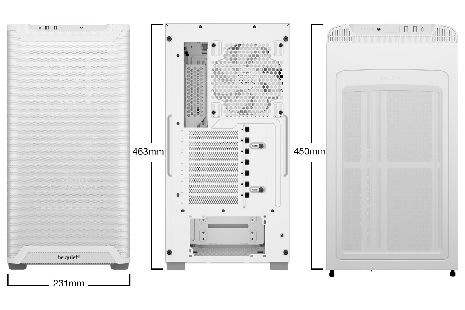 be quiet! PURE BASE 501 Airflow Window White Midi Tower be quiet! PURE BASE 501 Airflow Window White Midi Tower