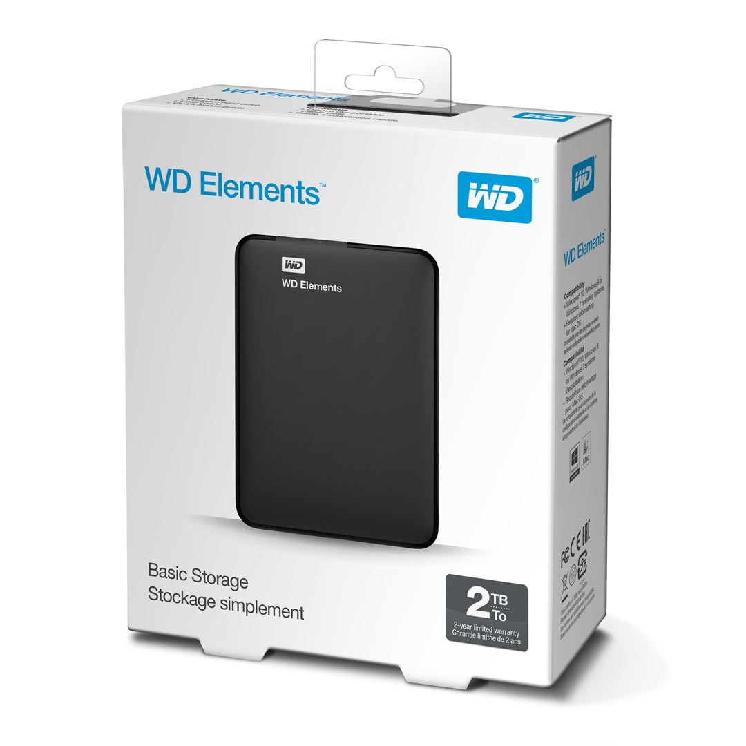 Western Digital Elements Portable external hard drive 2 TB 5400 RPM 2.5" Micro-USB B 3.2 Gen 1 (3.1 Gen 1) Black Western Digital Elements Portable external hard drive 2 TB 5400 RPM 2.5" Micro-USB B 3.2 Gen 1 (3.1 Gen 1) Black