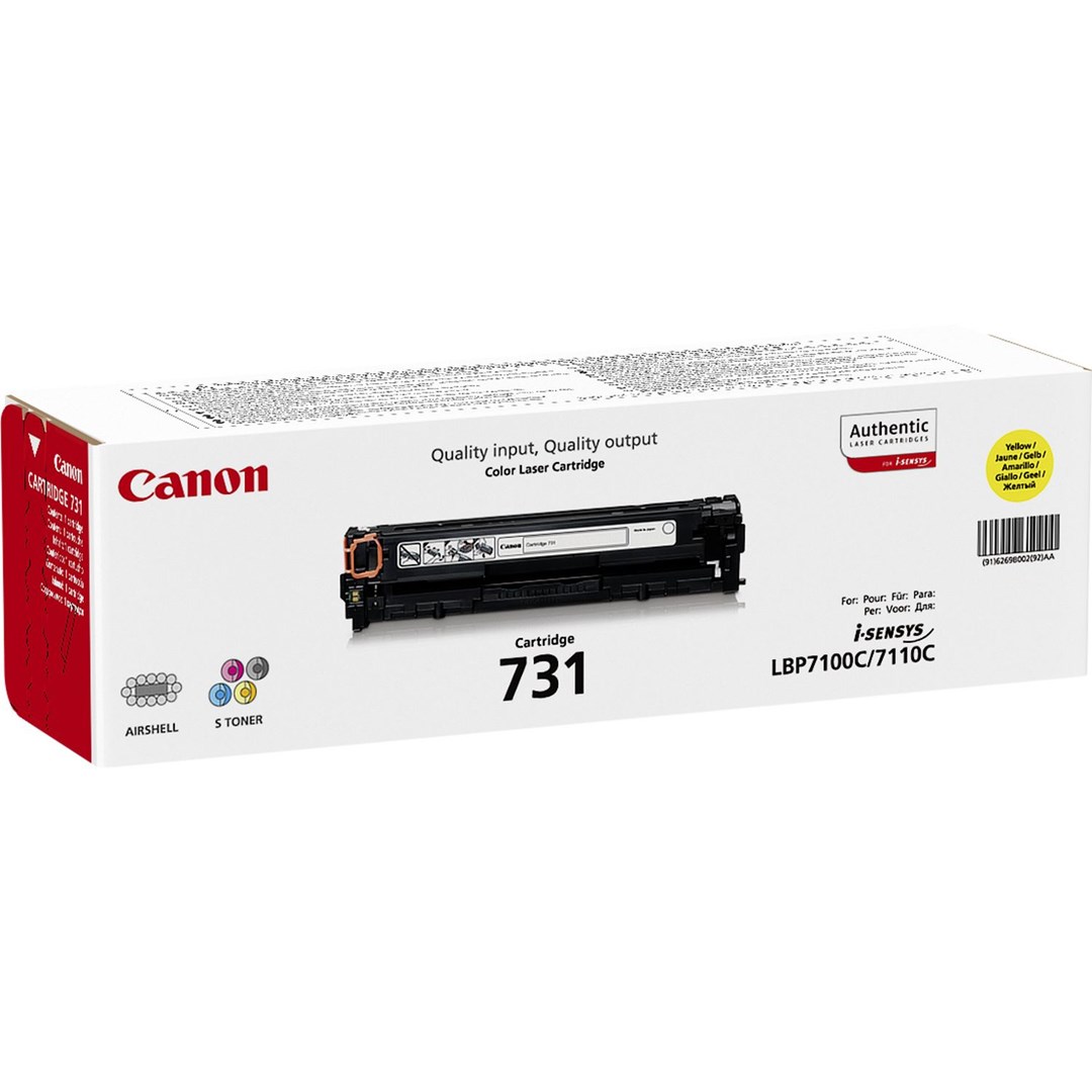 Canon 731 toner cartridge 1 pc(s) Original Yellow Canon 731 toner cartridge 1 pc(s) Original Yellow