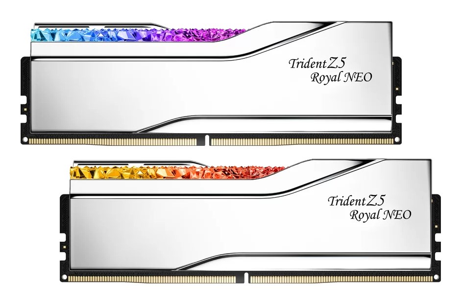 G.Skill Trident Z5 Royal Neo F5-6000J2836G32GX2-TR5NS memory module 64 GB 2 x 32 GB DDR5 6000 MT/s G.Skill Trident Z5 Royal Neo F5-6000J2836G32GX2-TR5NS memory module 64 GB 2 x 32 GB DDR5 6000 MT/s