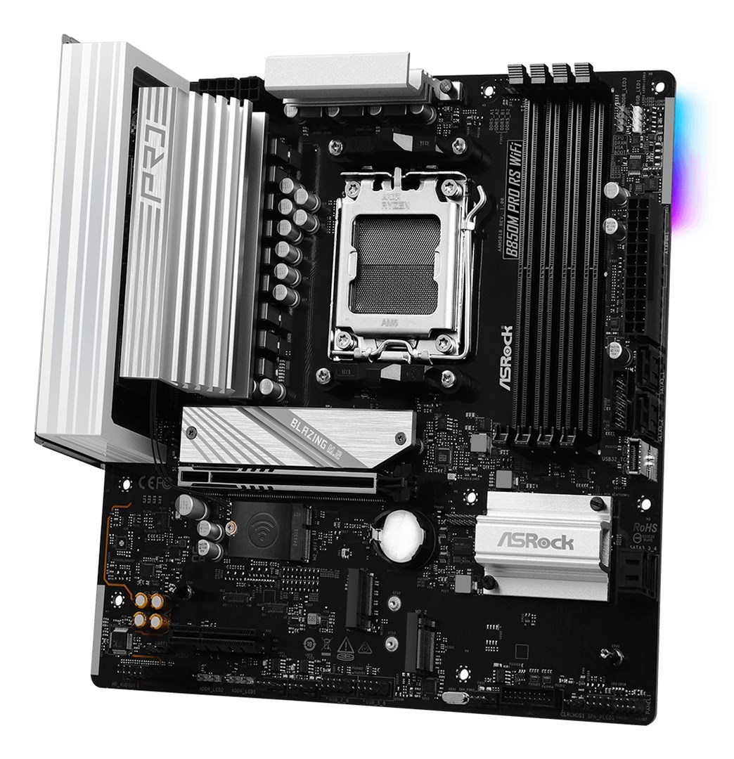 Asrock B850M Pro RS WiFi AMD B850 Socket AM5 micro ATX Asrock B850M Pro RS WiFi AMD B850 Socket AM5 micro ATX