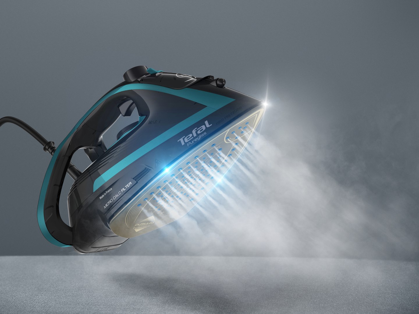 Tefal Puregliss FV8066 Dry & Steam iron Durilium AirGlide Autoclean soleplate 3000 W Black, Blue Tefal Puregliss FV8066 Dry & Steam iron Durilium AirGlide Autoclean soleplate 3000 W Black, Blue