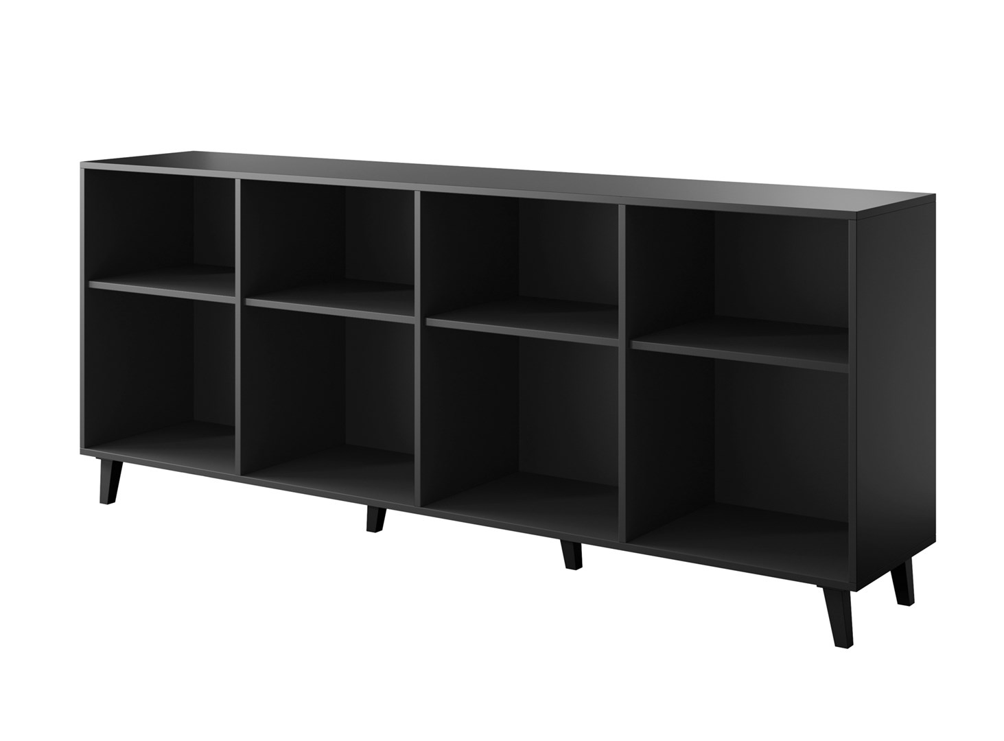 ASTI chest of drawers 200x42x82 black matt ASTI chest of drawers 200x42x82 black matt