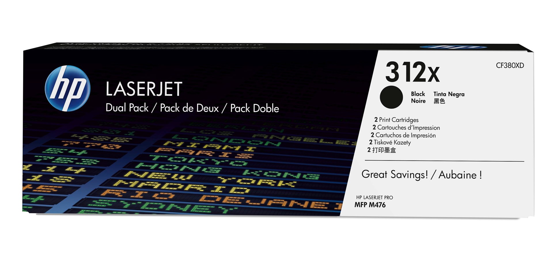 HP 312X 2-pack High Yield Black Original LaserJet Toner Cartridges HP 312X 2-pack High Yield Black Original LaserJet Toner Cartridges