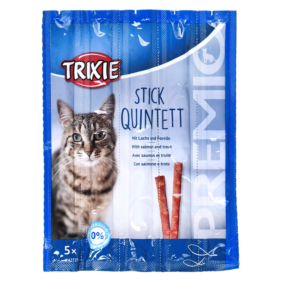 Snacks Premio Sticks-blackened salmon with trout-dry cat food-5x5g Snacks Premio Sticks-blackened salmon with trout-dry cat food-5x5g