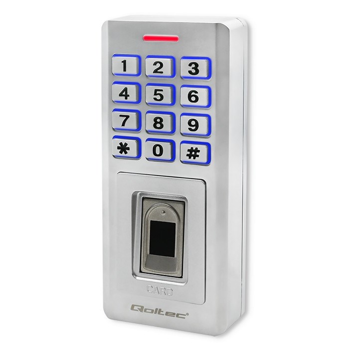 Qoltec 52447 Code lock OBERON with fingerprint reader | RFID | Code | Card | key fob | Doorbell | IP68 | EM Qoltec 52447 Code lock OBERON with fingerprint reader | RFID | Code | Card | key fob | Doorbell | IP68 | EM