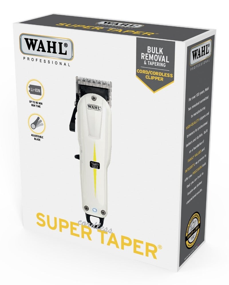 WAHL Cordless Super Taper Black, White Lithium-Ion (Li-Ion) WAHL Cordless Super Taper Black, White Lithium-Ion (Li-Ion)